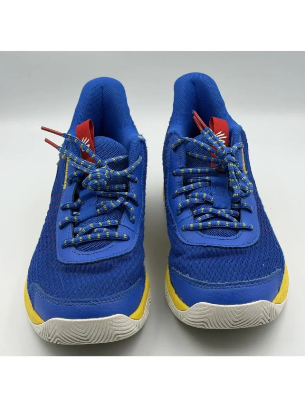 Under Armour Curry Flow 8 Youth Kids Basketball Shoes Blue Yellow Size 6Y